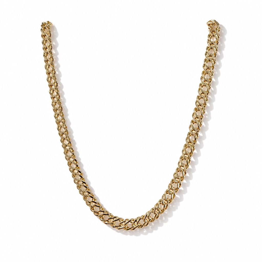Premium Cuban Link Necklace – Sterling Gold