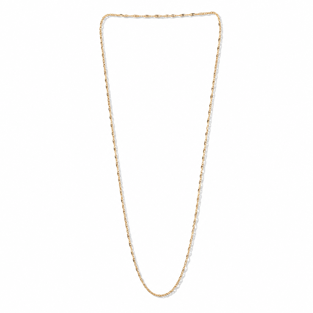 Fine Cable Chain Necklace – Yellow Gold Finish