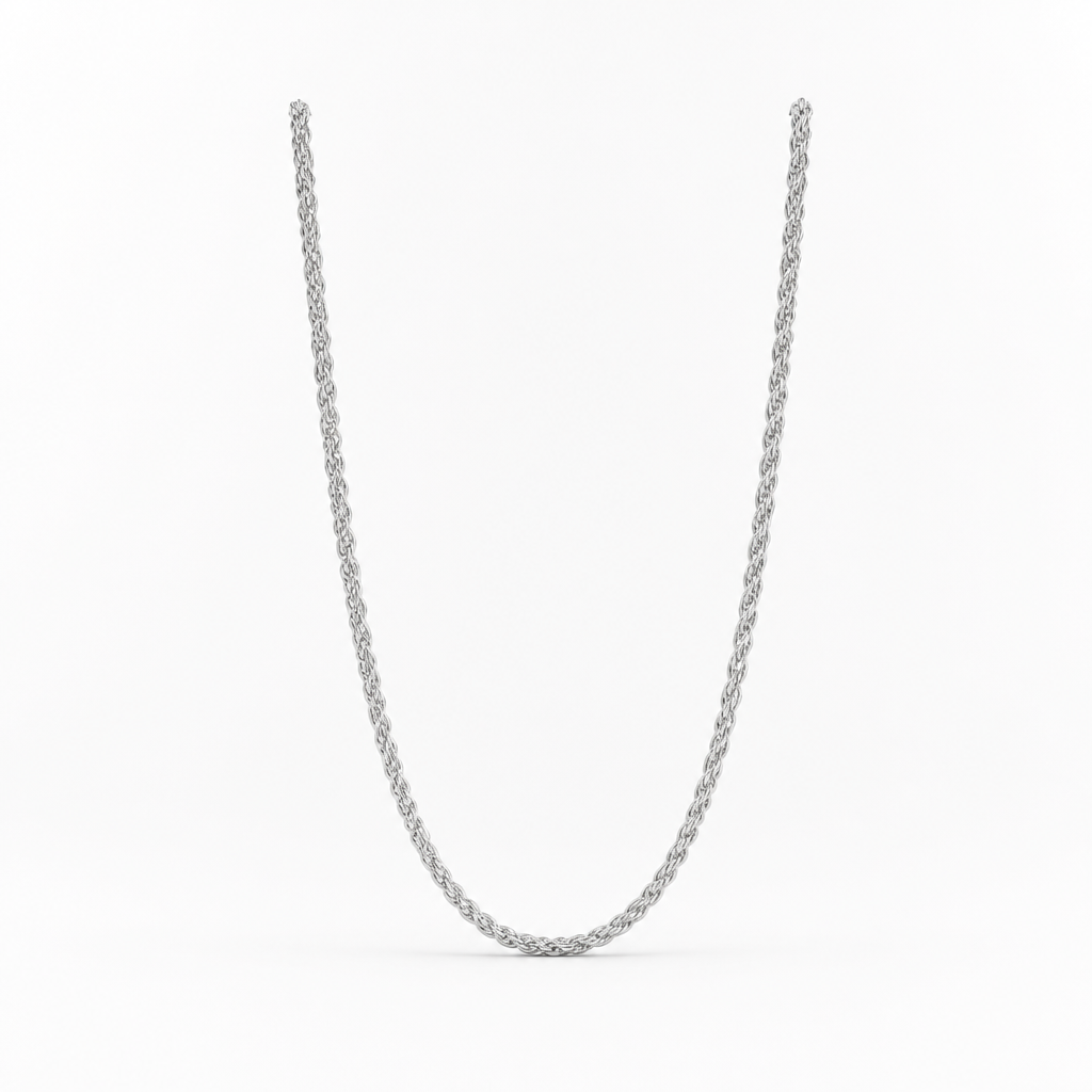 Rope Chain Necklace – Sterling Silver