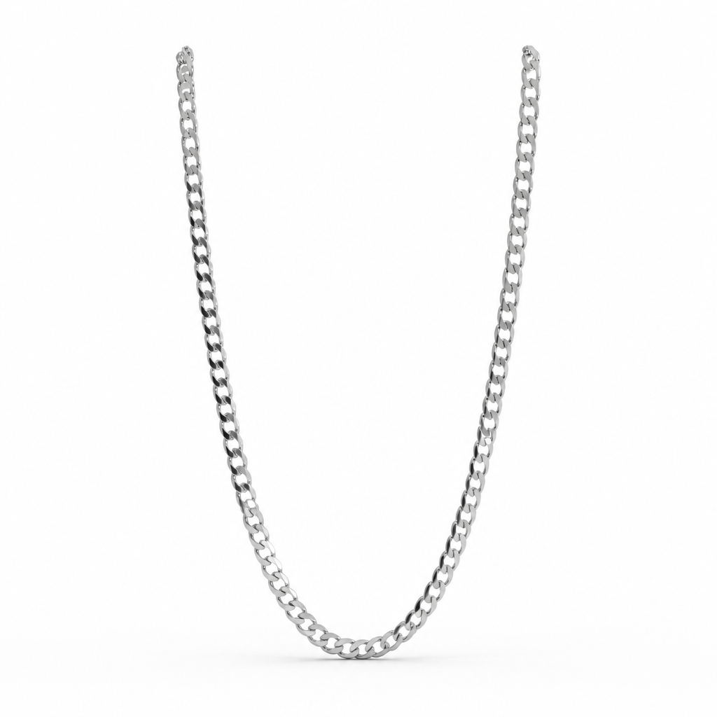 Curb Chain Necklace – Sterling Silver