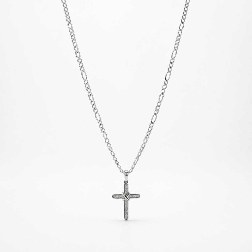 Petite Cross Pendant Necklace – Sterling Silver