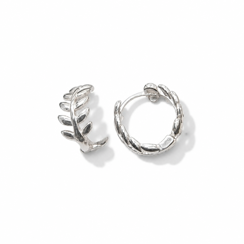 Laurel Hoop Earrings – Sterling Silver