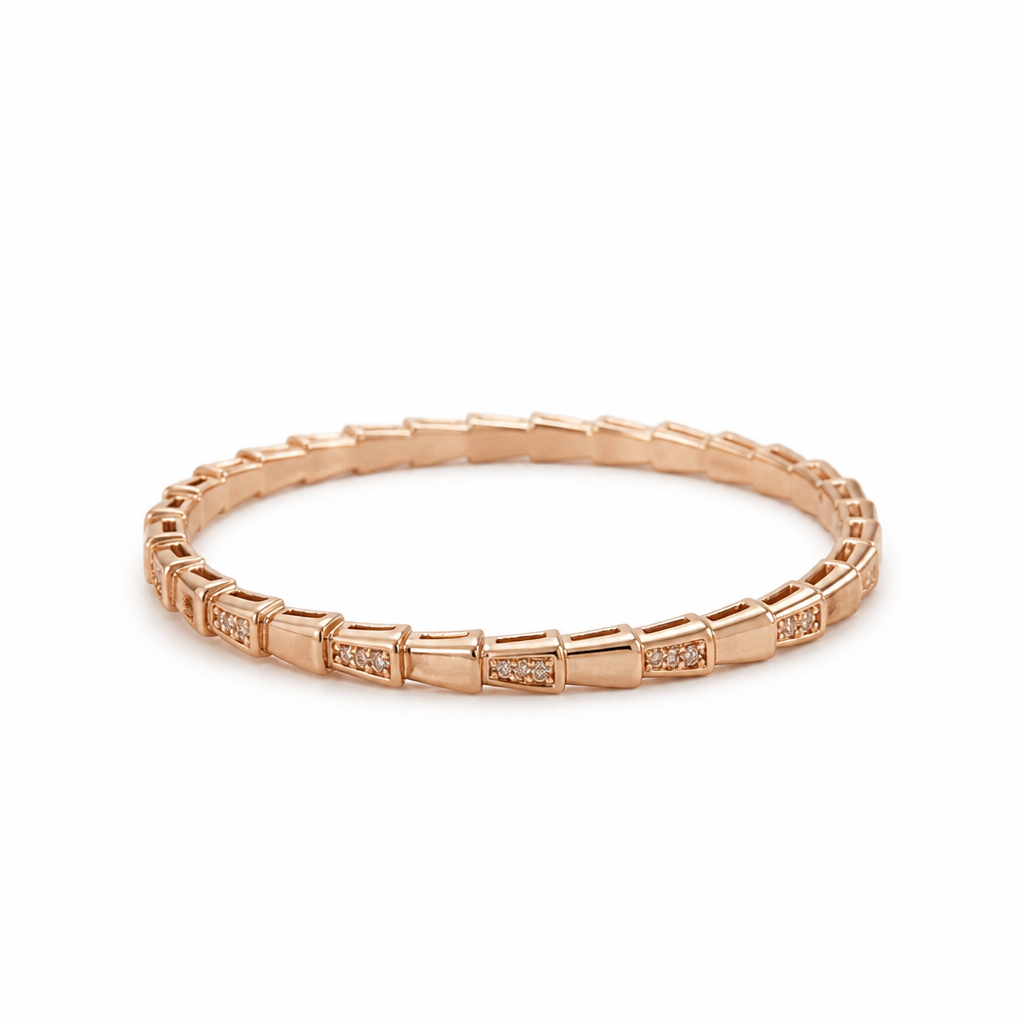 Rose Gold Link Tennis Bracelet – Rose Gold Finish Sterling Silver